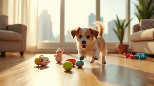 Stimuler son chien en appartement avec des activités amusantes